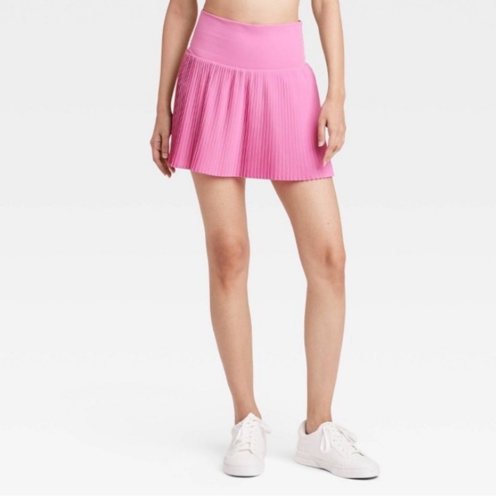 Women's JoyLab Mini Pleated High-Rise Skort With Builtin Short Pink XS